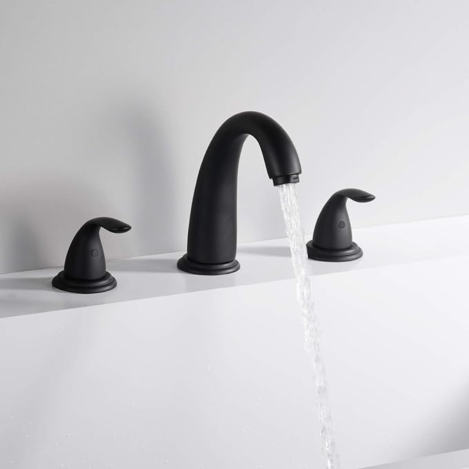 sumerain Matte Black Roman Tub Faucet - Image 5