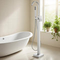 Freestanding Tub Filler, Floor Mount Bathtub Faucet by Pafilly