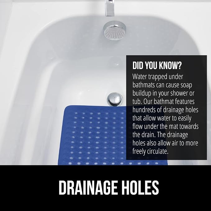 GORILLA GRIP Patented Bath Tub Shower Mat, Machine Washable Bathtub Floor Liner - Image 4