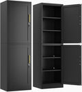 Metal Locker Tall Narrow Storage Cabinet, Gym Home Office, Entryway and Hallway by Ckzbx