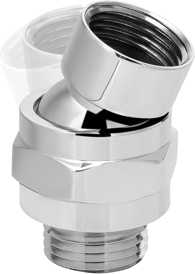 EMVANV Shower Head Swivel Ball Adapter, All Metal Adjustable Shower Arm by EMVANV