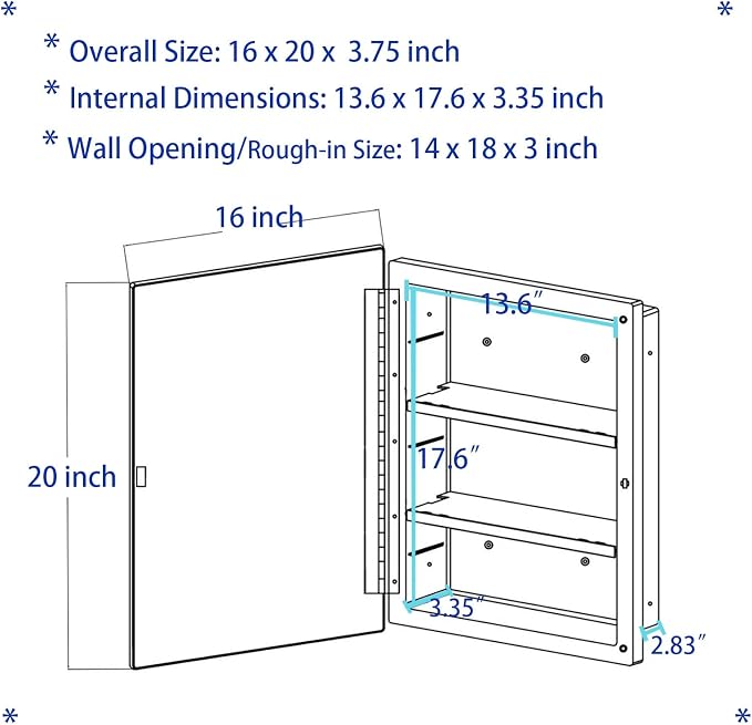 Plastic Medicine Mirror Cabinet - Image 3