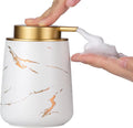 Enra Hand Foaming Gold Soap Dispenser, 12 oz Ceramic Foam Soap Dispenser by Enra