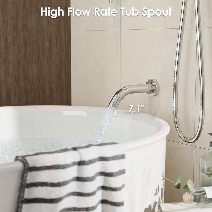 Gabrylly Shower System with Tub Spout, Bathtub Shower Faucets Set with 3-Way - Image 3
