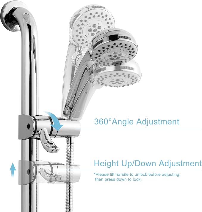 OFFO ADA Handshower Shower Grab Bar Head Holder, Universal Fit 1.25'' Hand Held - Image 4