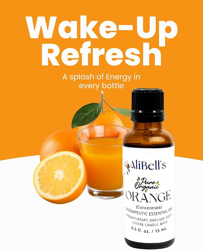 AliBell's - Aromatherapy Oils - Orange Essential Oil Organic - 15 ml Undiluted - Image 3