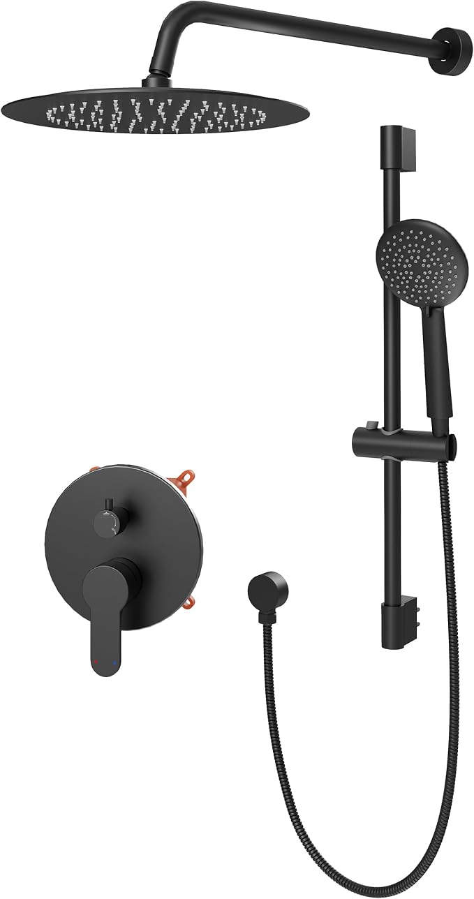 Gabrylly Shower System, High Pressure 12" Rain Shower Head by GABRYLLY