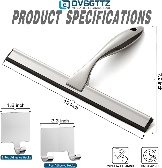 Stainless Steel Shower Squeegee - Image 5