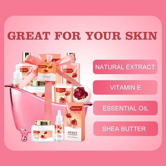 Spa Kit for Women, Bath & Body Gift Set, Luxury Home Spa Bath Gift Basket - Image 6
