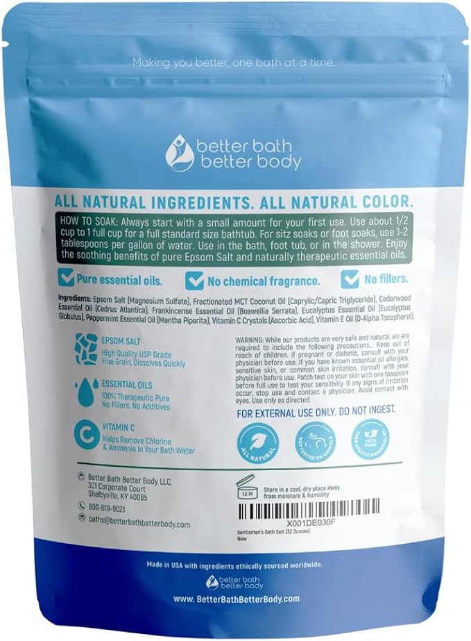 Gentleman's Bath Salt 32 Ounces Epsom Salt - Image 2