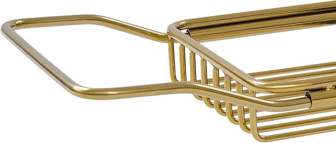 Bathtub Tray Caddy for Luxury Bath, Stainless Steel 26.8-35.4 in Expandable - Image 6