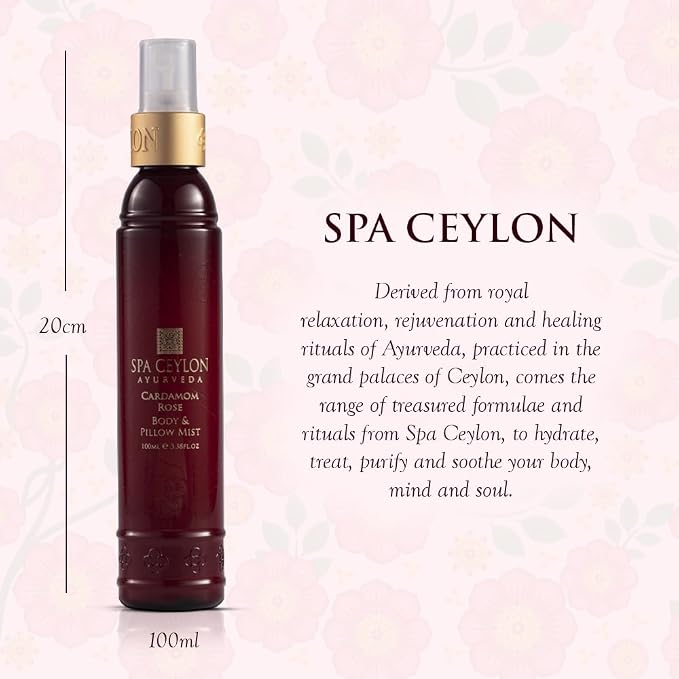 SPA CEYLON Cardamom Rose Body and Pillow Mist | Refreshing Skin Care Spray | - Image 2