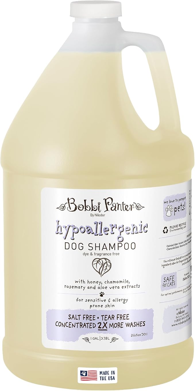 Bobbi Panter Hypoallergenic Dog Shampoo 1 Gal., Dye & Fragrance-Free, by Arkwright