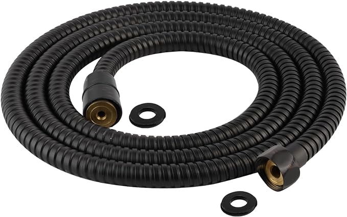Hibbent All Metal Shower Hose, 90 Inch Stainless Steel Extra Long Shower Hose by Hibbent