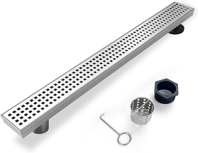Offset Linear Shower Drain, Shower Drain 32 inch - Image 7
