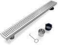 Offset Linear Shower Drain, Shower Drain 48 inch by Elefloom