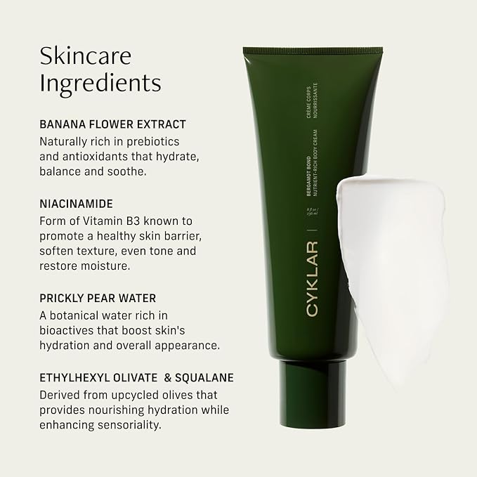 CYKLAR Nutrient Rich Body Cream. Bergamot Bond Nourishing Moisturizer - Image 6