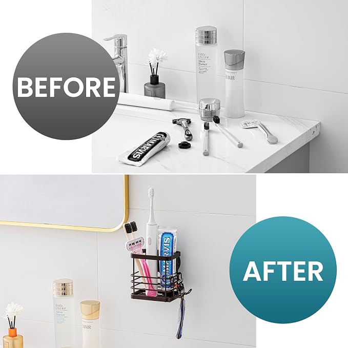 TAILI Patented Suction Cup Toothbrush Holder, Stainless Steel Anti-Puddling - Image 5