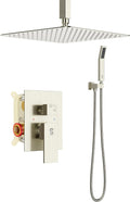SR SUN RISE 12 Inch Ceiling Mount Brushed Nickel Shower System Bathroom Luxury by SRSUNRISE