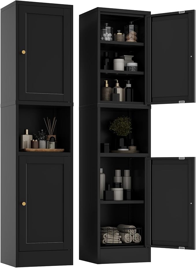 2-Door Metal Storage Cabinet, Tall Slim Pantry Organizer by MetalStorageCabient