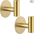 Gold Stainless Steel Wall Hooks, Heavy Duty Self-Adhesive Hooks by VINHOLD