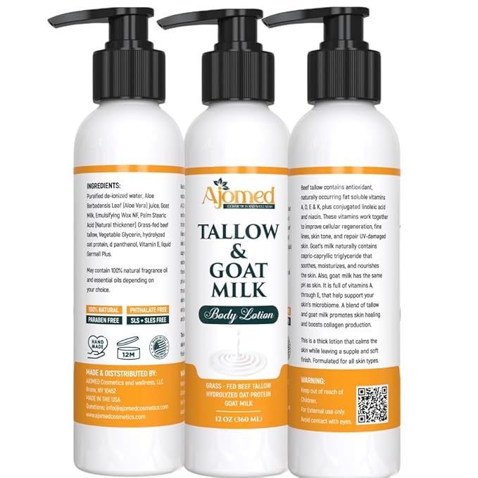 Tallow & Goat Milk Body Lotion for Sensitive Skin, Organic moisturizing Lotion - Image 2