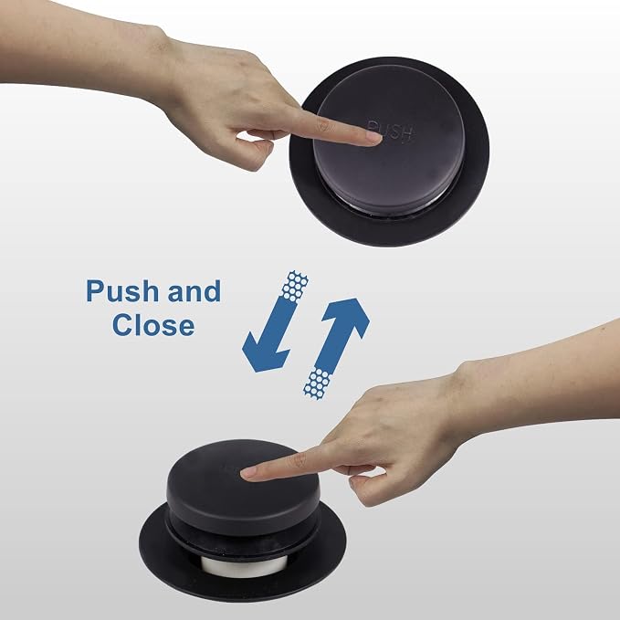 Black Tub Drain Tip-Toe Tub Trim Set Conversion Kit Assembly, Hidrop Bathtub - Image 3