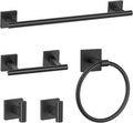 TURS Matte Black 5 Piece Bathroom Hardware Accessories Set, SUS304 Stainless by TURS