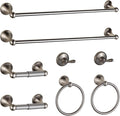 BGL Bathroom Hardware Set Brushed Nickel Adjustable Expandable Bath Towel Bars by BGL