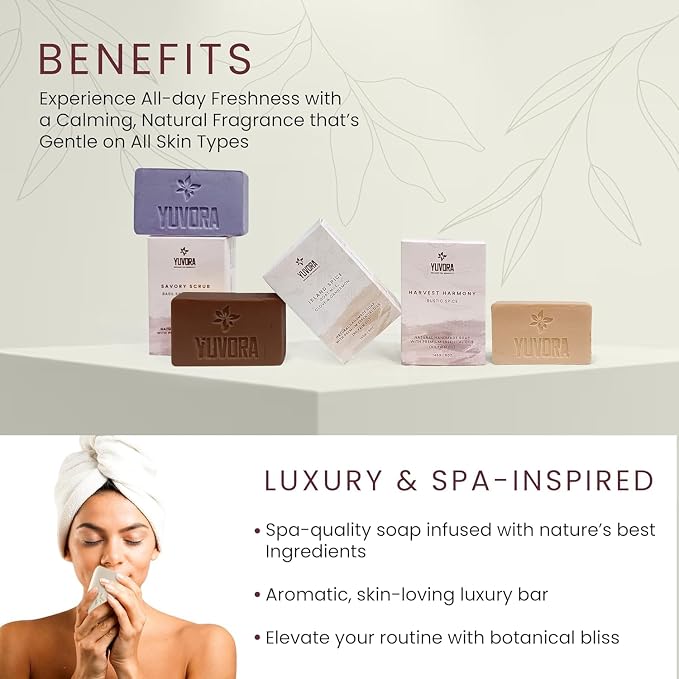 4 Pcs Women Natural Handmade Body Soaps 5 OZ Pack Floral Radiance Long lasting - Image 4