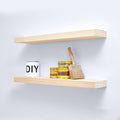 Homeforia 30 inch Wood Floating Shelves, High End Solid Natural Wood 30inch by Homeforia