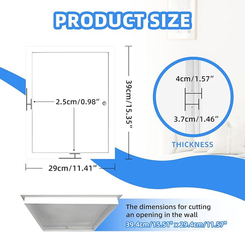 12" x 16" Metal Access Panel, 1MM Thickened Access Panel - Image 2