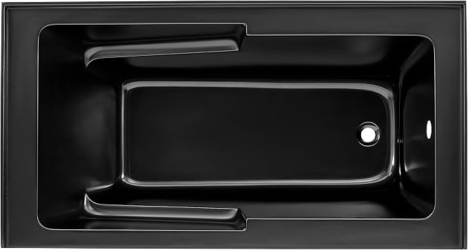 Voltaire 60 in. x 32 in. Acrylic Matte Black, Skirted Alcove, Right-Hand Drain - Image 2