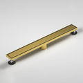 Linear Shower Drain 26", Brushed Gold Floor Drain by Bernkot
