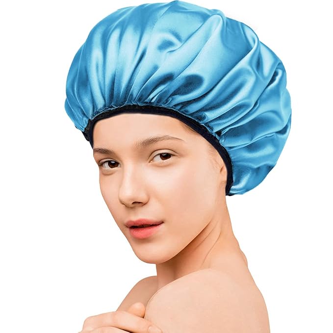 Aquior Shower Cap, Extra Large Triple Layer Bathing Cap - Image 4