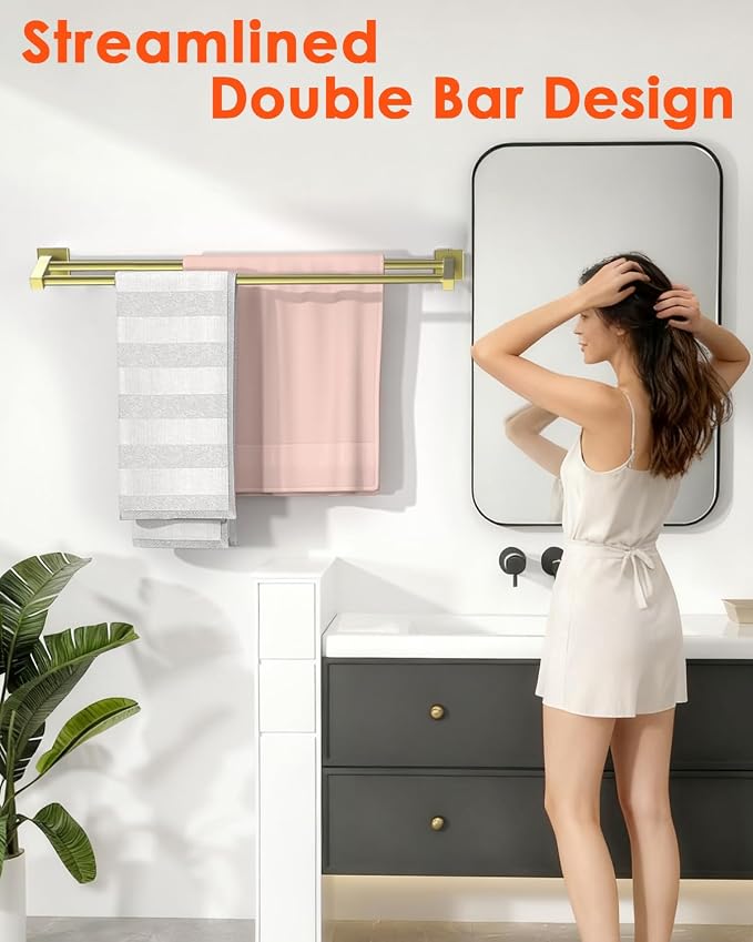 Alise Bath Double Towel Bars Towel Racks - Image 9
