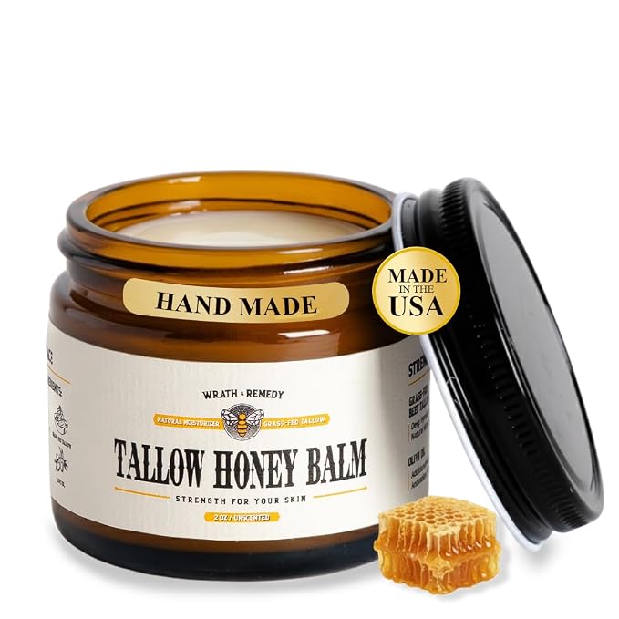 Organic Beef Tallow for Skin - 2OZ — Grass Fed Beef Tallow for face + Body — by WrathRemedy