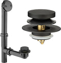 Yariwiz 1-1/2" Matte Black Bathtub Tub Drain Kit Bath Waste Overflow Drain Tube by Yariwiz