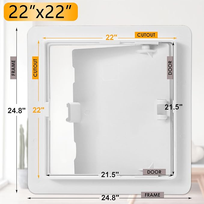 Suteck Plumbing Access Panel for Drywall Ceiling 22 x 22 Inch Reinforced - Image 2
