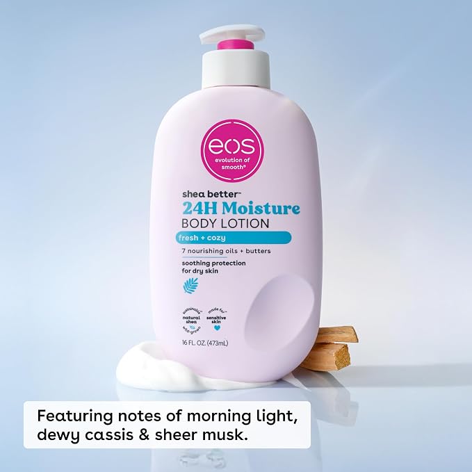 eos Shea Better Body Lotion, Fresh & Cozy, 24-Hour Moisture Skin Care, - Image 2
