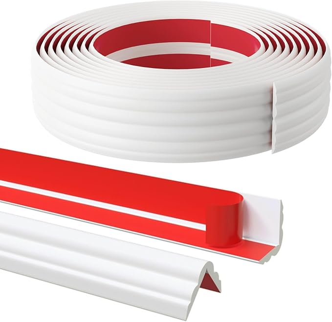 40FT Flexible Wall Corner Protector Moulding Trim, Peel and Stick Inside & by pluden