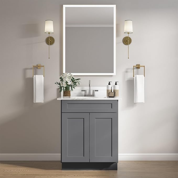 ROOMTEC Bathroom Cabinet, Morden Bathroom Sink Vanity Storage Cabinet, Shaker - Image 2