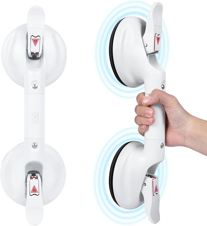15inch Suction Shower Grab Bar, Portable Shower Handle Bar Suction Grip Bar by HEINSY