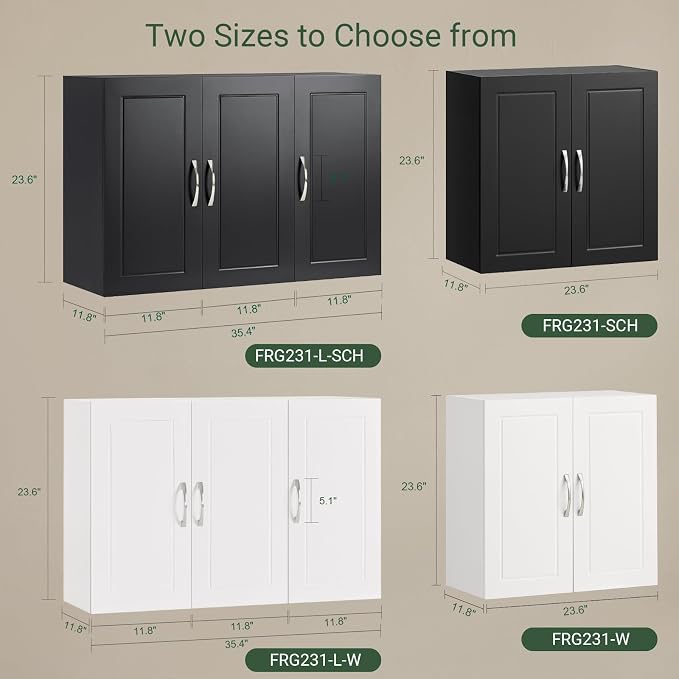 Haotian Wall Cabinet for Laundry Room, Wall Storage Medicine Cabinet for - Image 3