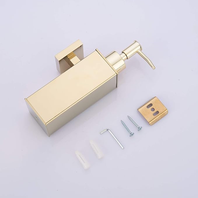 BGL Soap Dispenser Stainless Steel 304 Wall Mount Gold Liquid and Soap Dispenser - Image 7