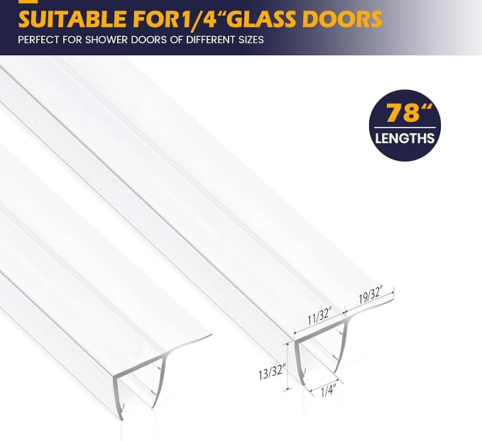 Shower Glass Door Side Seal, to Stop Water Leakage - Image 3