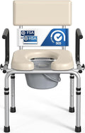 Drop Arm Bedside Commode, Commode Toilet by HolyHeal