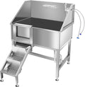 38" Dog Washing Station, Professional Stainless Steel Dog Bathing Station by OLIPIC