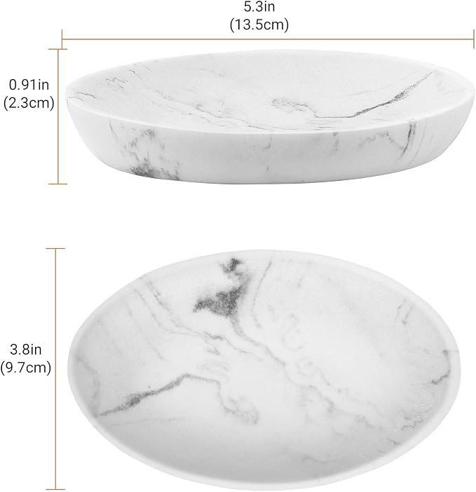Shinowa Soap Dish, Resin Soap Saver Sponge Dish Tray Mini Storage Tray - Image 5