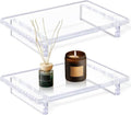 2 Pack Acrylic Soap Dish Tray 9"×5.9"×1.5" – Clear Waterproof Counter-top by Chivalral